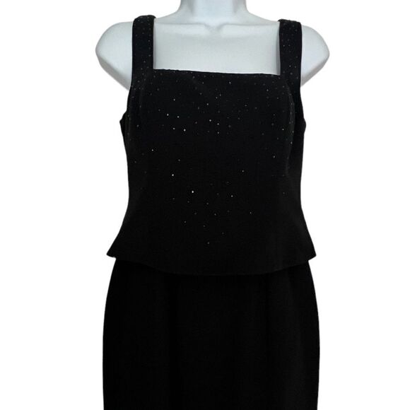 Jones New York evening Black cocktail long Dress sz 6P - Picture 5 of 8